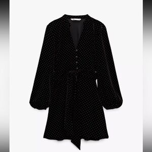 Zara Velvet Studded Dress